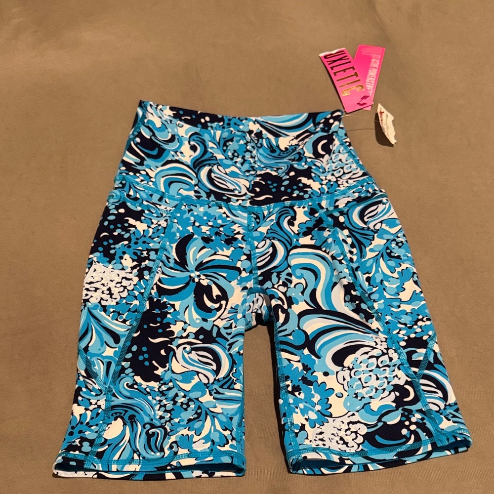 Lilly Pulitzer Blue and White Athletic Shorts